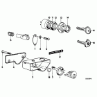 R100RT 88-95 (2478) Mounting parts f set of locks
