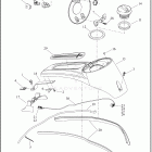 FLTRX 1KHC ROAD GLIDE (2022) CONSOLE, FUEL TANK - FLHT, FLHTK, FLHX, FLTRK AND FLTRX