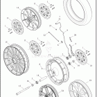 FLFB 1YF9 FAT BOY (2025) WHEELS, FRONT, CAST AND SLOTTED